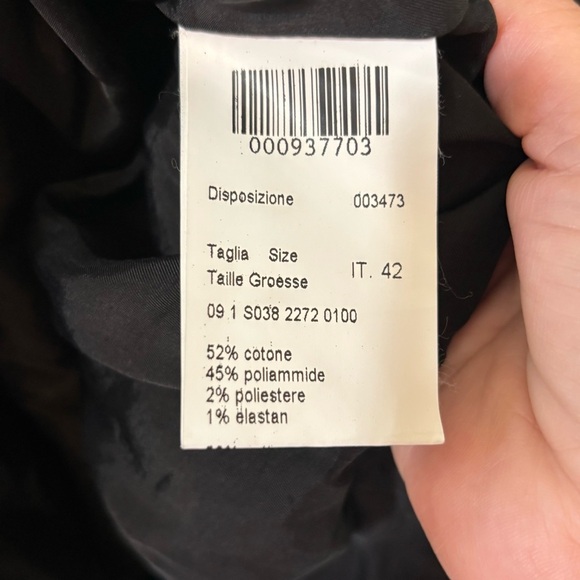 Piazza Sempione Lace Textured Midi Skirt Black Sz 42 - Picture 4 of 9